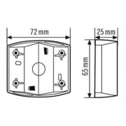 ESYLUX MD-Ecksockel ws f. BWM der MD Ser. EDGE MOUNTING WH-3