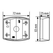 ESYLUX MD plinthe d'angle blanche pour détecteur de mouvement de la série MD EDGE MOUNTING WH-3