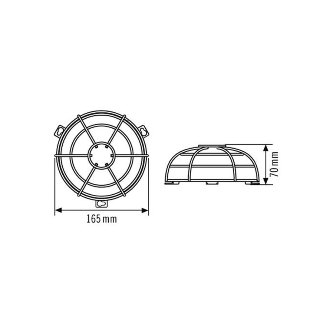 ESYLUX Panier de protection BASKETGUARDROUNDSM