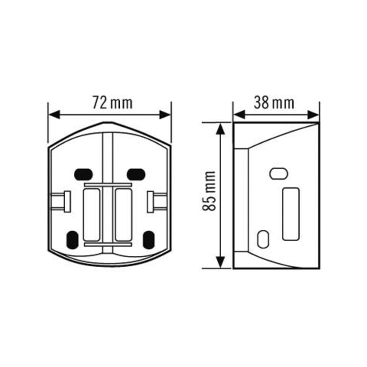 ESYLUX RC-Ecksockel sw f. BWM der RCi Ser. RC EDGE MOUNTING BK