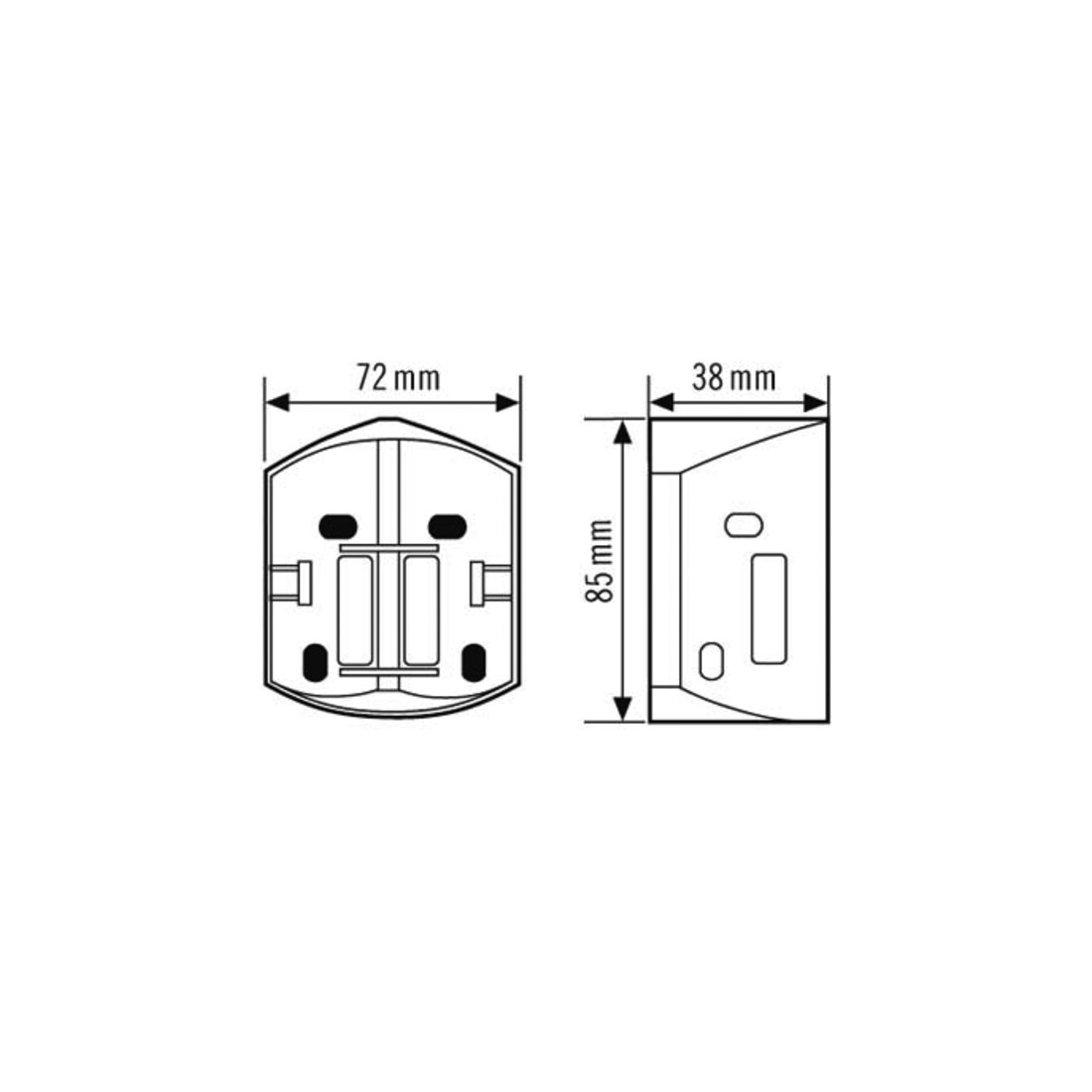 ESYLUX RC socle d’angle noir pour détecteur de mouvement de la série RCi RC EDGE MOUNTING BK