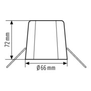 ESYLUX Set d'encastrement plafond blanc FLATMOUNT.SETIP20FM-4
