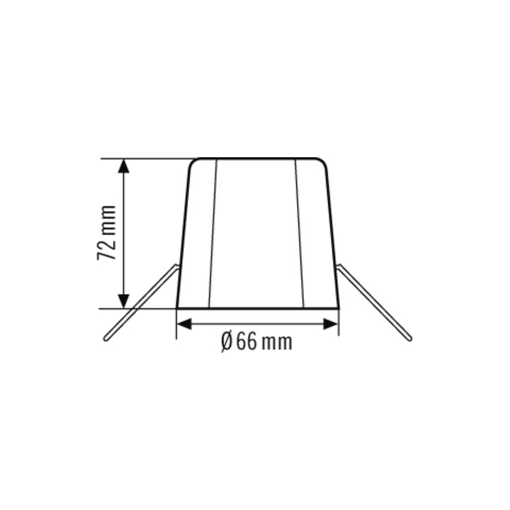 ESYLUX Set d'encastrement plafond blanc FLATMOUNT.SETIP20FM