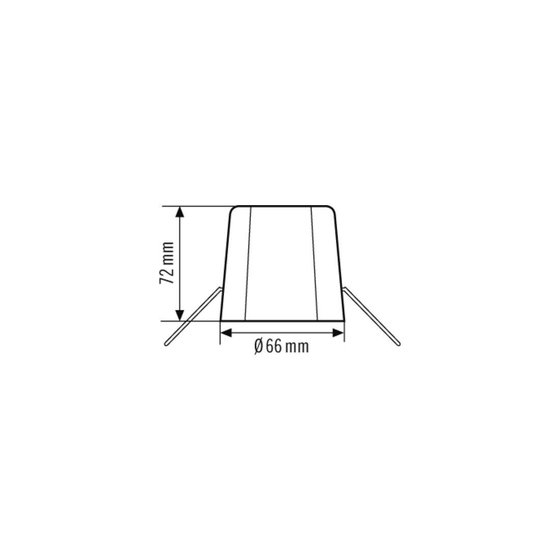 ESYLUX Set d'encastrement plafond blanc FLATMOUNT.SETIP20FM