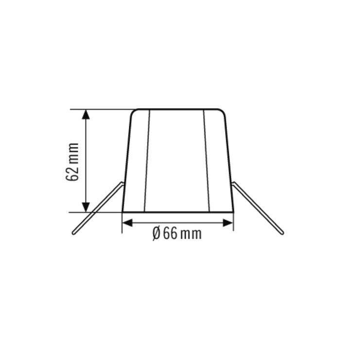 ESYLUX Set d'encastrement plafond-C ws COMPACT#EP10425929