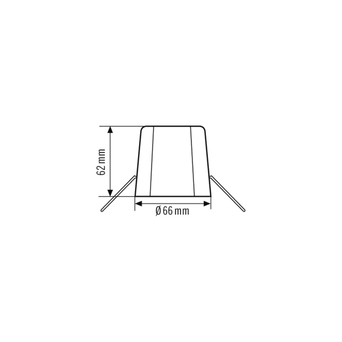 ESYLUX Set d'encastrement plafond-C ws COMPACT#EP10425929