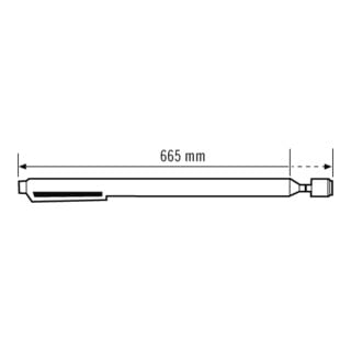 ESYLUX Teleskop Magnet TELESCOPE ausziehbar bis 655mm silber