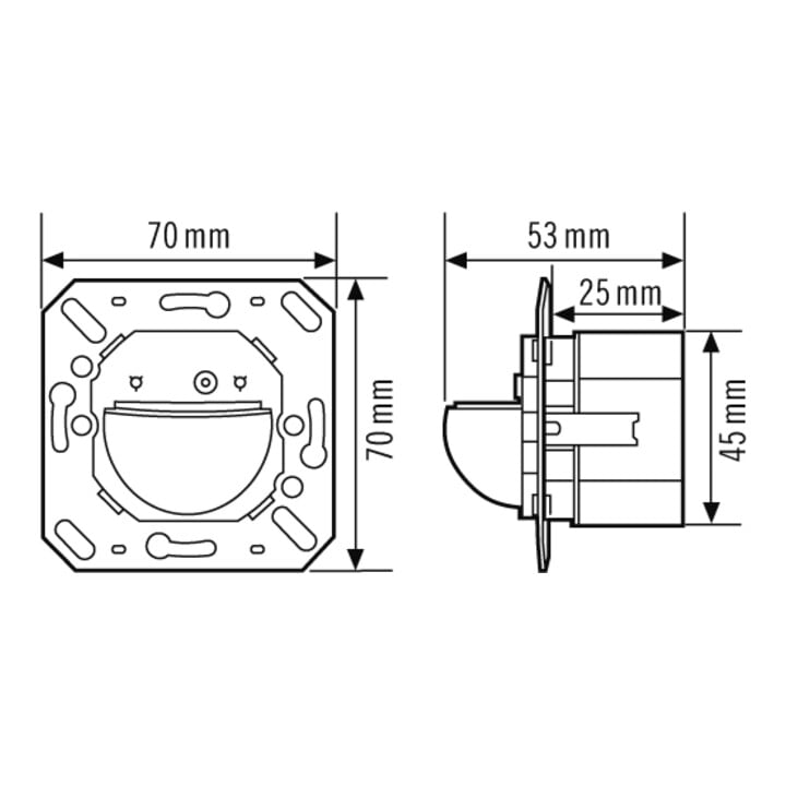 ESYLUX Wand-Präsenzmelder 180 Grad PD-C 180i KNX