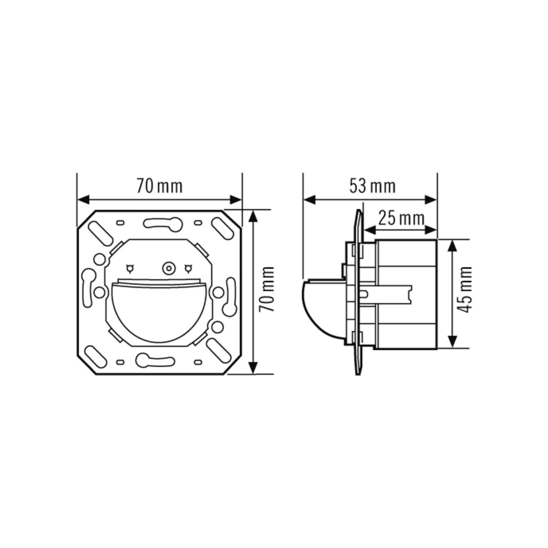 ESYLUX Wand-Präsenzmelder 180 Grad PD-C 180i KNX