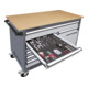 Établi à roulettes avec 5 tiroirs Kraftwerk BASIC LINE, porte et 1 grand tiroir-5