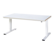Établi adlatus RAU 300 réglable en hauteur électriquement Plan de travail avec revêtement en tôle d'acier 2000 mm x 1000 mm