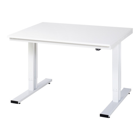 Établi adlatus RAU 300 réglable en hauteur électriquement Plan de travail en mélaminé 1250 mm x 1000 mm