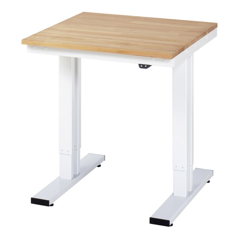 Établi adlatus RAU 300 réglable en hauteur électriquement Plateau en hêtre massif 750 mm x 800 mm