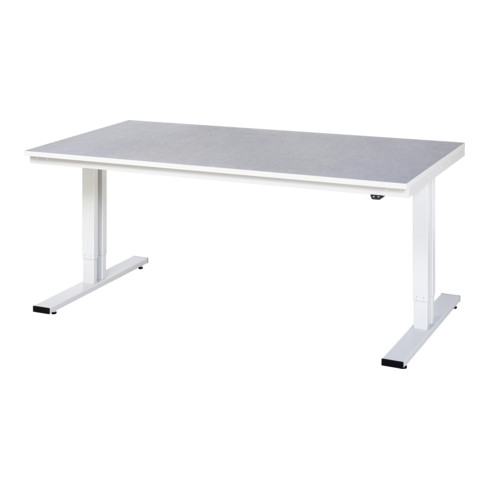 Établi adlatus RAU 300 réglable en hauteur électriquement Plateau linoléum/universel 2000 mm x 1000 mm