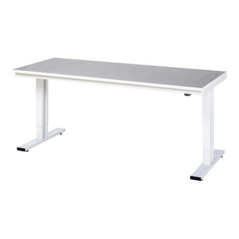 Établi adlatus RAU 300 réglable en hauteur électriquement Plateau linoléum/universel 2000 mm x 800 mm