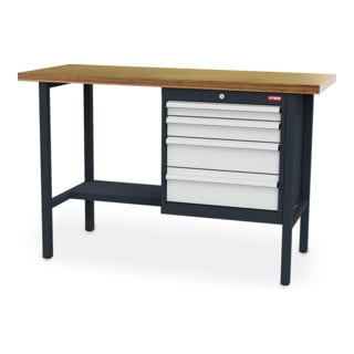 Banc de travail STIER avec 4 tiroirs et 1 porte