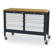 Etabli bureau STIER avec  8 tiroirs lxPxH 1300x600x960 mm
