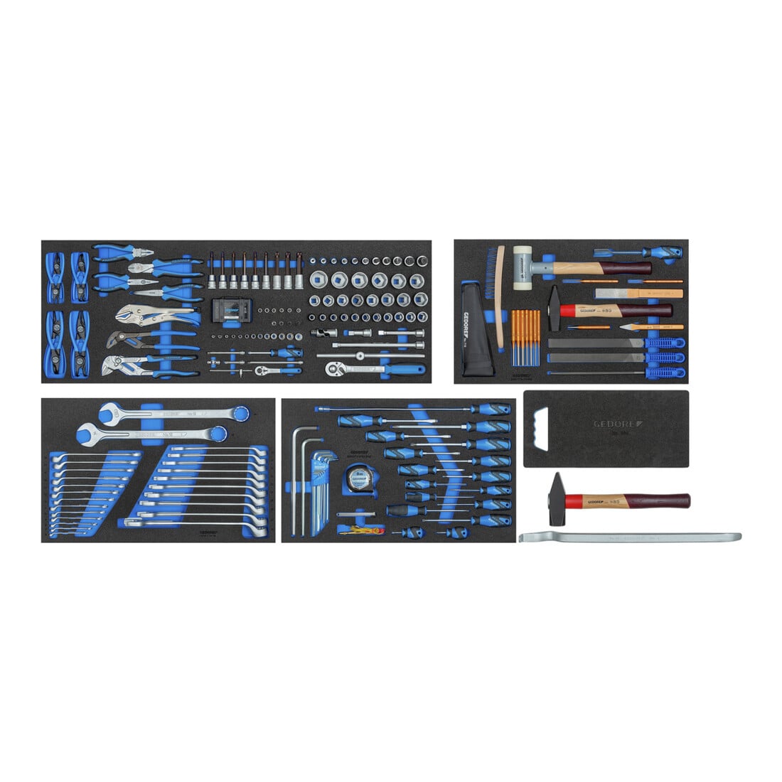 Etabli GEDORE avec assortiment de base 198 pces, 1504 XL-S-198 AGRAR
