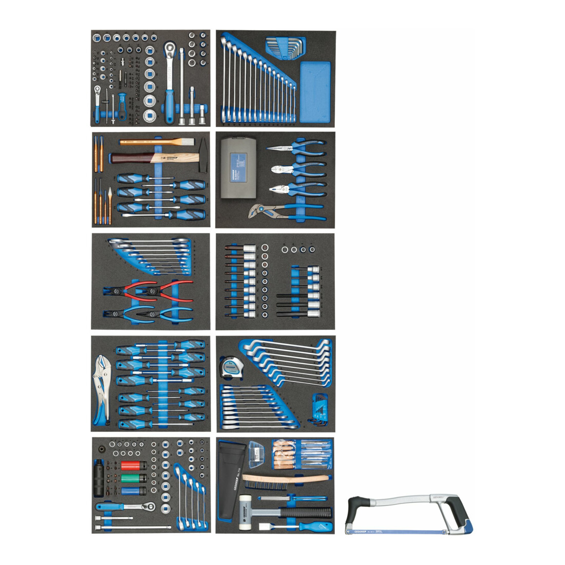 Établi mobile extra-large Gedore avec assortiment de 308 outils