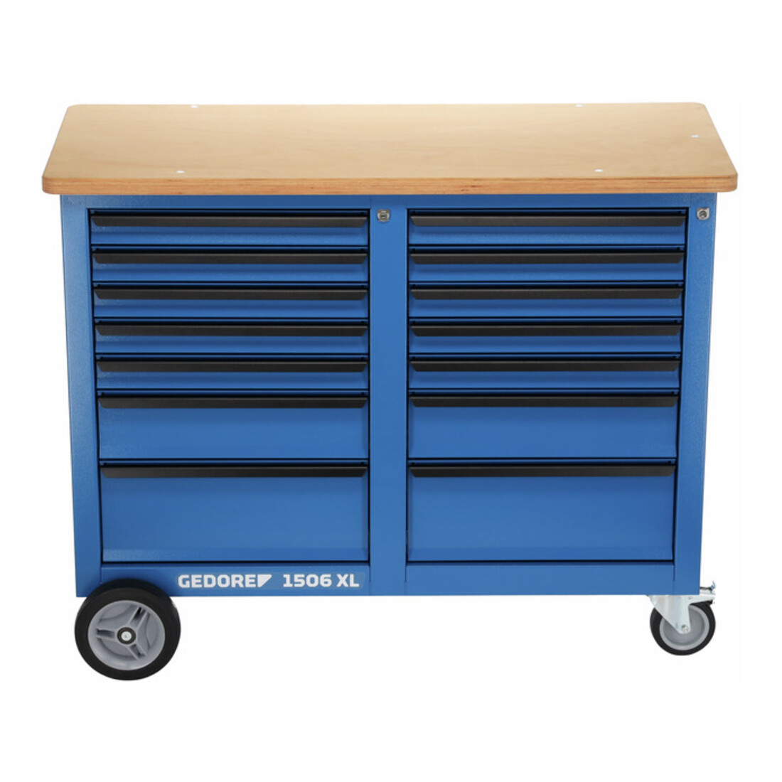 Etabli mobile Gedore, 1,25 m de large, avec 14 tiroirs
