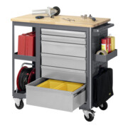 Etabli mobile STIER avec 6 tiroirs et 2 tablettes, lxPxH 960x450x950 mm-2