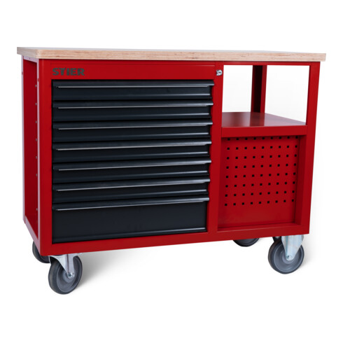 Établi mobile STIER Open Space, 11 tiroirs