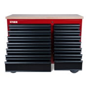 Établi mobile STIER XXL, double avec 14 tiroirs, vide-2