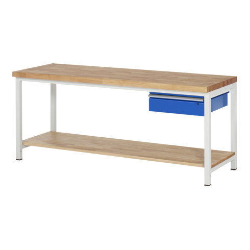 Établi Rau modèle 8001 avec tablette LxPxH 2000x700x840mm