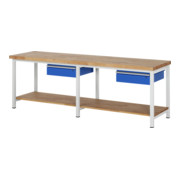 Etabli Rau 8001 avec étagère 840 mm Plaque en hêtre massif