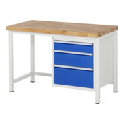 Établi de travail Rau 8159 840 mm, plaque en hêtre massif