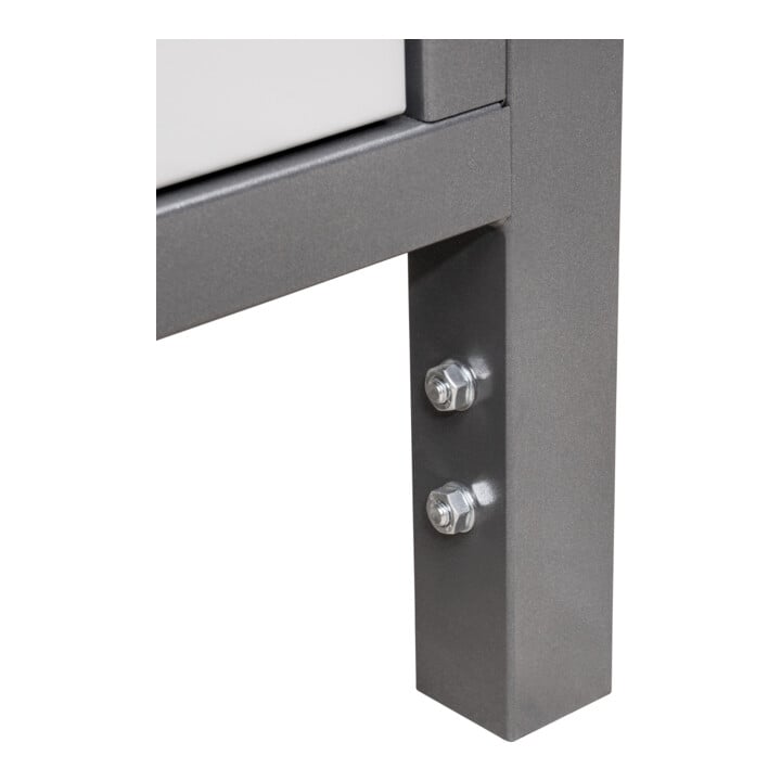 Etabli réglable en hauteur STIER Premium avec 2 tiroirs et 2 portes battantes, lxPxH 1 500x700x840-1 040 mm