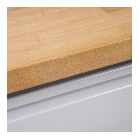 Etabli réglable en hauteur STIER Premium avec 3 tiroirs et 2 portes battantes, lxPxH 2 000x700x840-1 040 mm