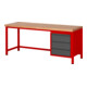 Etabli réglable en hauteur STIER Premium avec 3 tiroirs, lxPxH 2 000x700x840-1 040 mm, RAL 3000 / anthracite métallisé-1