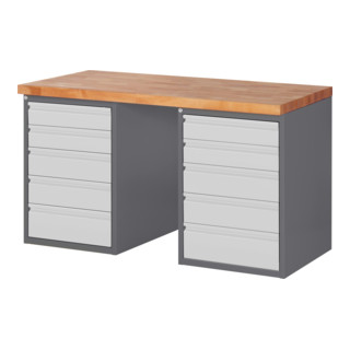 STIER Établi Premium avec 10 tiroirs L×H×P 890×700 mm