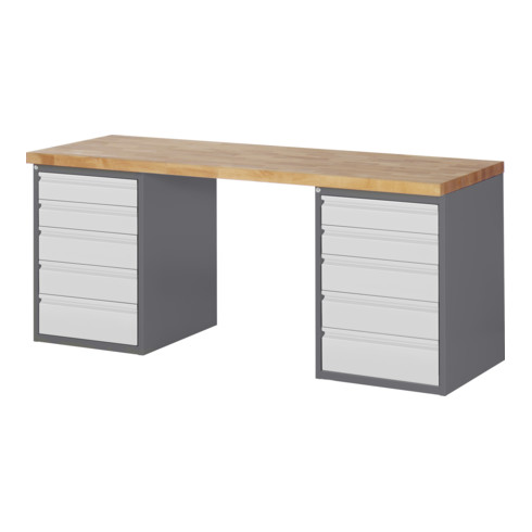 Etabli STIER Premium avec 10 tiroirs, lxPxH 2 000x700x840 mm