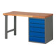 Etabli STIER Premium avec 5 tiroirs, lxPxH 1 500x700x890 mm, anthracite métallisé / RAL 5010-1