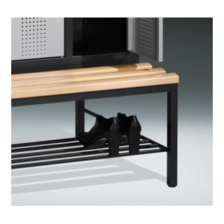 Etagère à chaussures C+P en métal rond pour banquette sous-construite, par compartiment 300mm