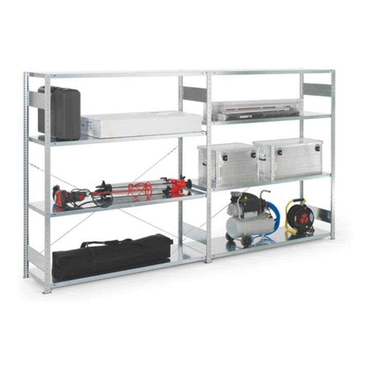 Étagère à emboîter grands rayonnages H2000xl1700xP500 mm extension galvanisée ga