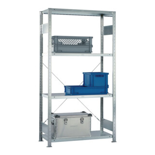 Étagère à emboîter H2000xl1000xP300mm étagère de base galvanisée 2 cadre, 4 tabl