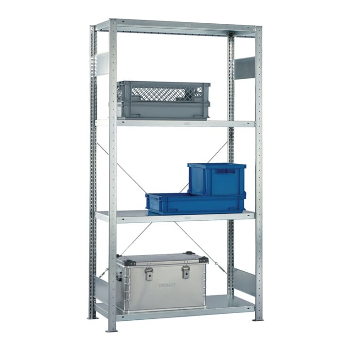 Étagère à emboîter H2000xl1000xP300mm étagère d'extension galvanisée 1 cadre, 4