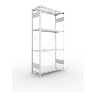 Étagère à emboîter H2000xl1000xP400mm étagère de base galvanisée 2 cadre, 4 tabl