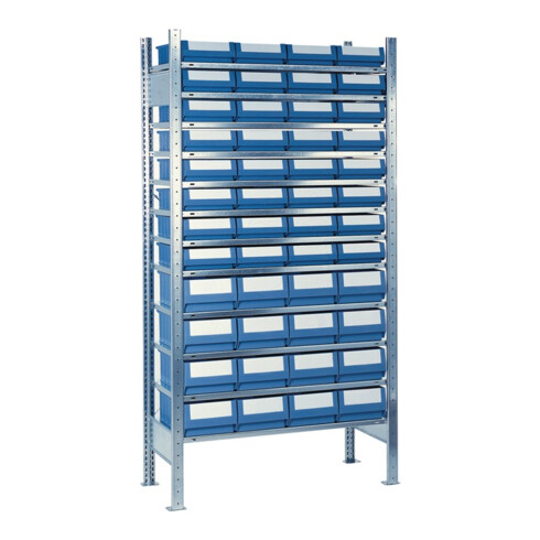 Rayonnage sans vis H2000xW1000 Rayonnage supplémentaire 12 étagères en acier avec 16 grandes et 32 moyennes baies