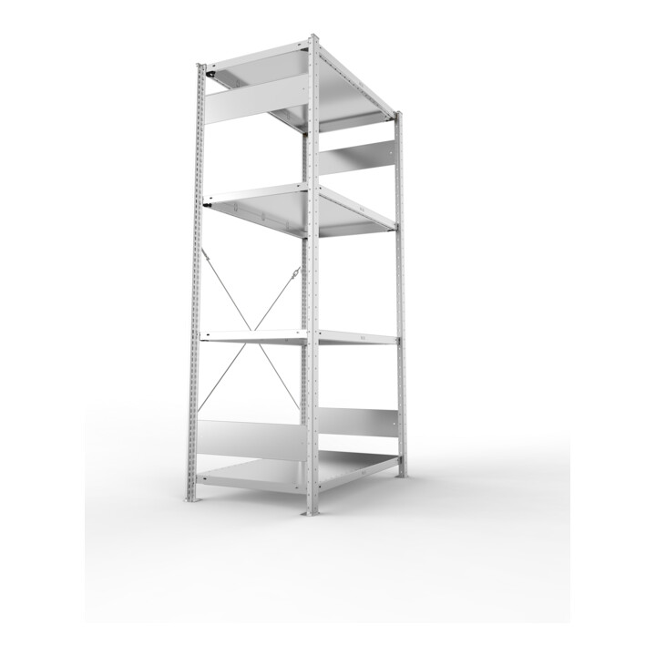 Étagère à emboîter H2000xl1000xP600mm étagère de base galvanisée 2 cadre, 4 tabl