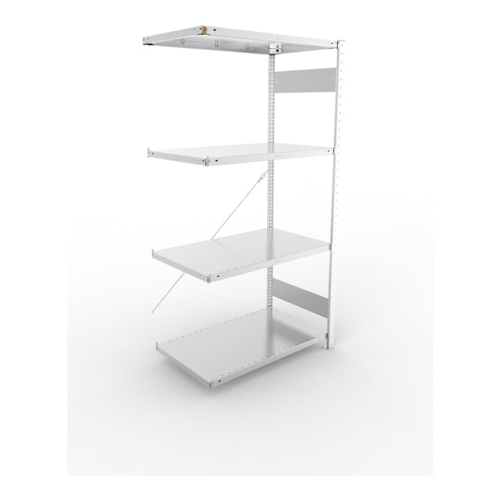 Étagère à emboîter H2000xl1000xP600mm étagère d'extension galvanisée 1 cadre, 4
