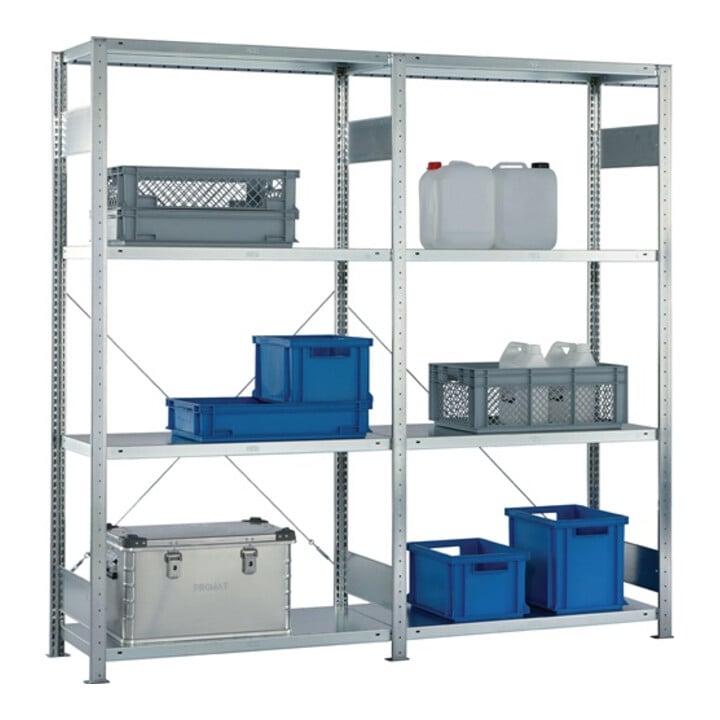 Étagère à emboîter H2000xl2000xP400 mm étagère de base/ d'extension galvanisée 8