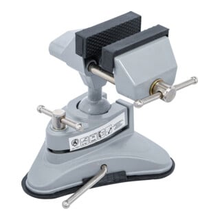 Étau de table pivotable BGS Do it yourself, mâchoires de 70 mm avec pied à ventouse