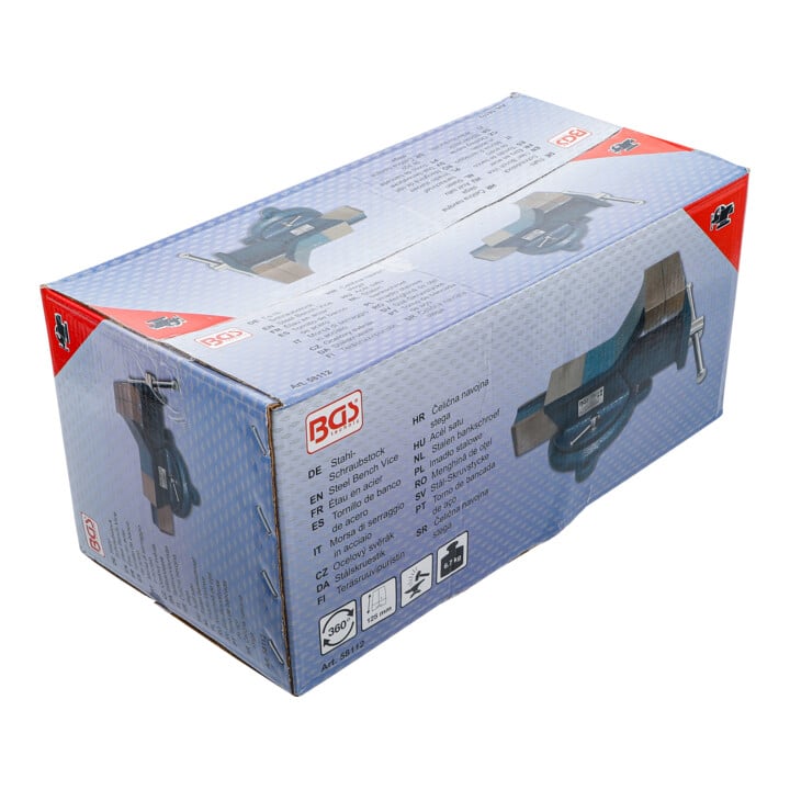 Étau en acier forgé BGS, mâchoires 125 mm
