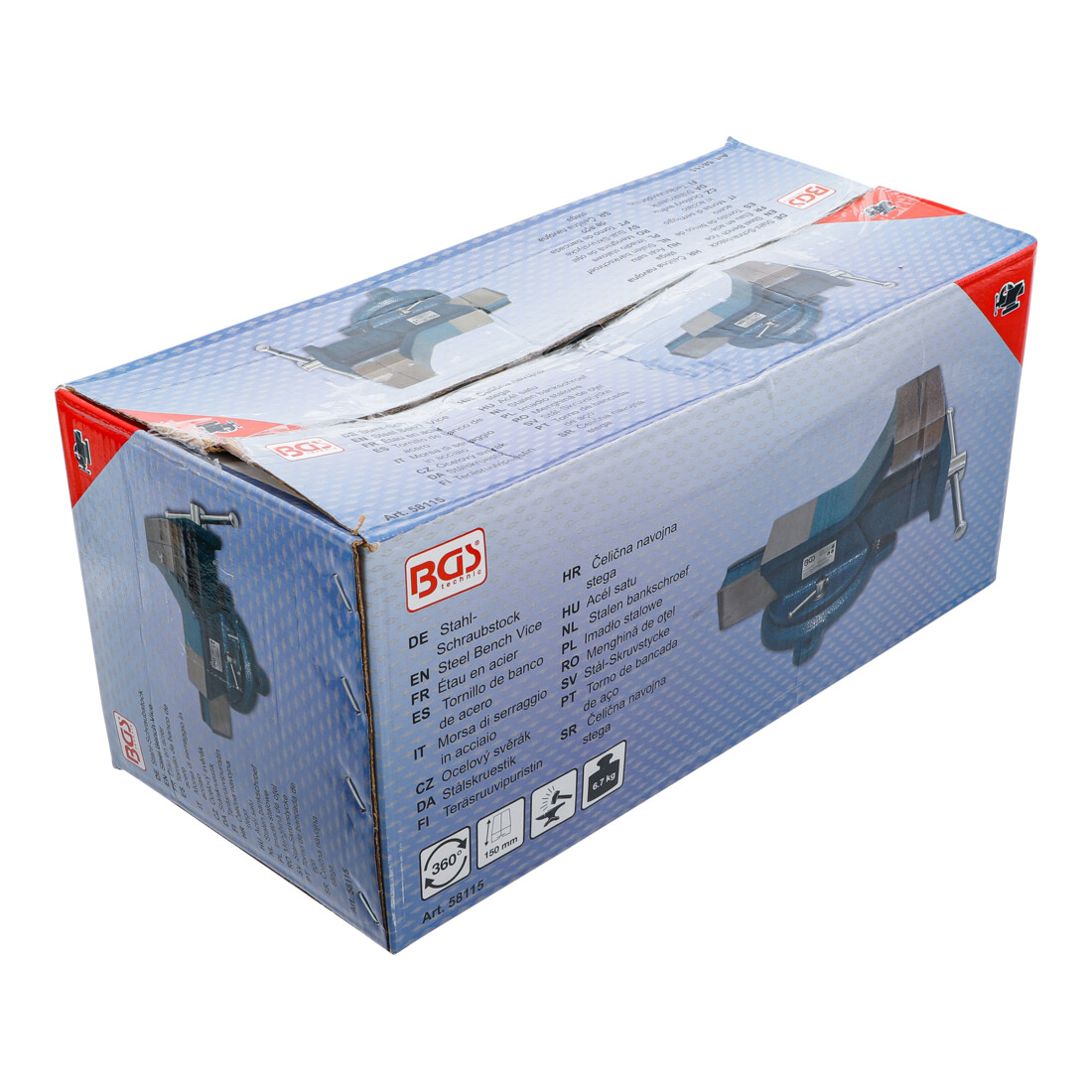 Étau en acier forgé BGS, mâchoires 150 mm