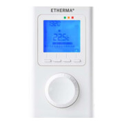 Etherma Thermostat d'ambiance sans fil avec horloge, affichage LCD ET-14A-1