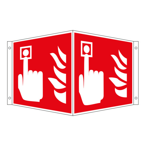 Etiquette angulaire de protection incendie Eichner Détecteur d'incendie